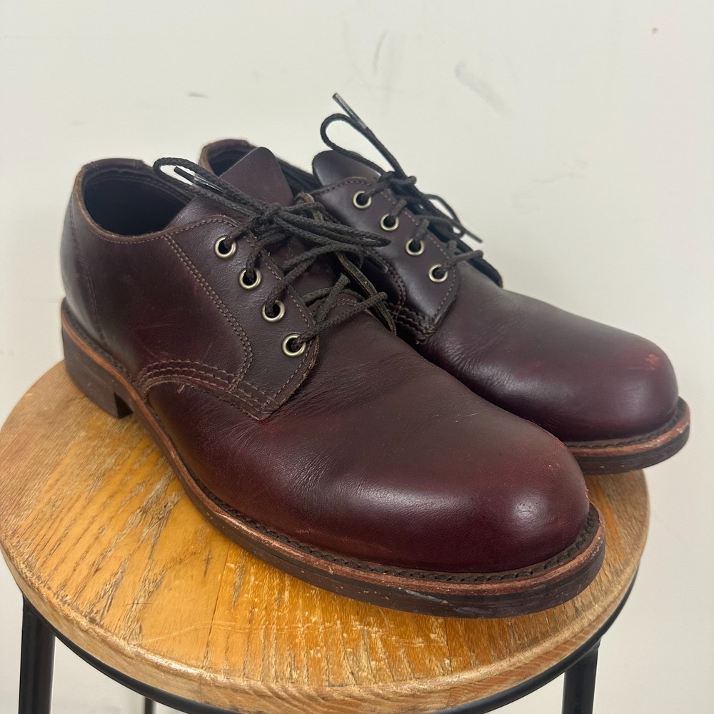 Chippewa L.L.Bean Mens US 10.5 D Katahdin Iron Works Shoes Burgundy Leather